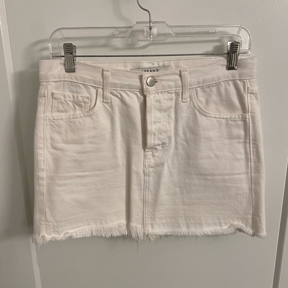 White J Brand Mini Denim Skirt
